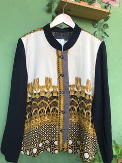 Vintage pattern shirt / kemeja vintage / brand Charles Entieres / kemeja sultan / vintage blouse / kemeja motif