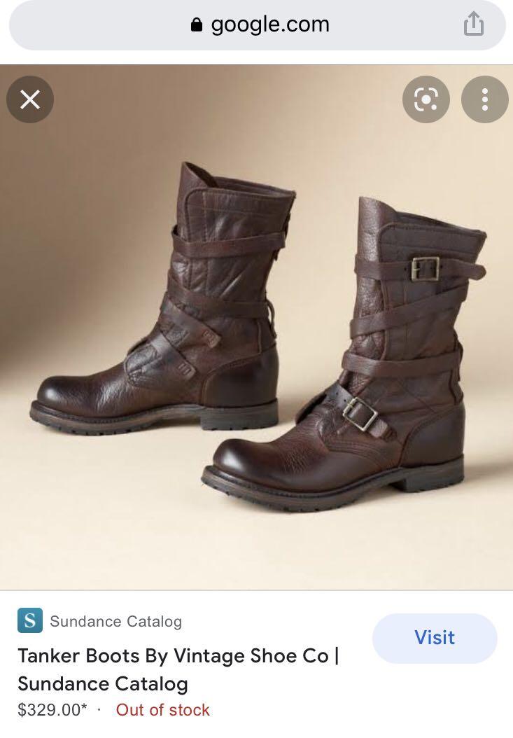 Vintage shoe company tanker boot on sale