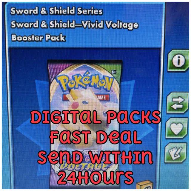 100 Vivid Voltage Codes Pokemon TCG ONLINE Booster Pack PTCGO SENT IN-GAME FAST 