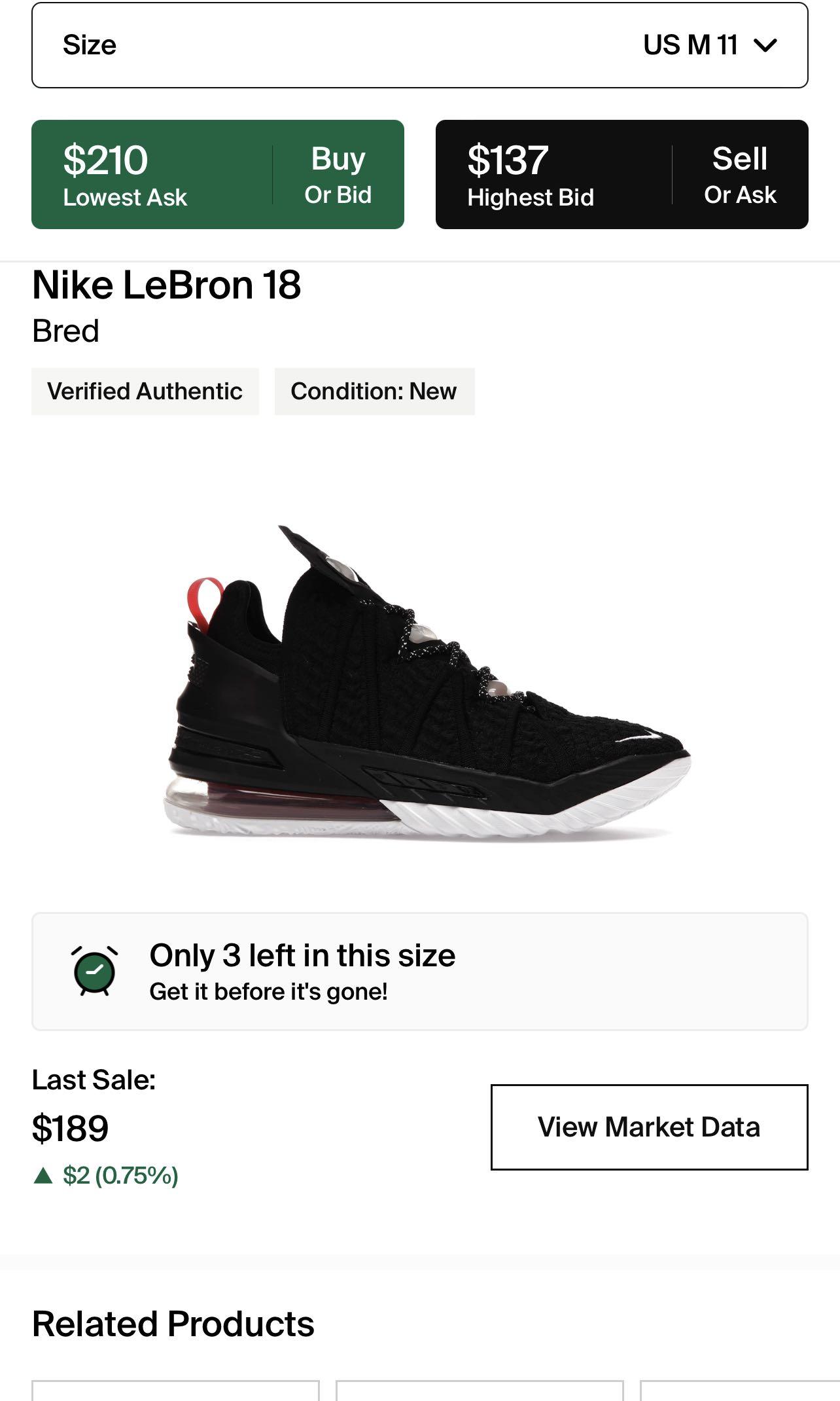 WTS Lebron 18 Bred Men s Fashion Footwear Sneakers on Carousell