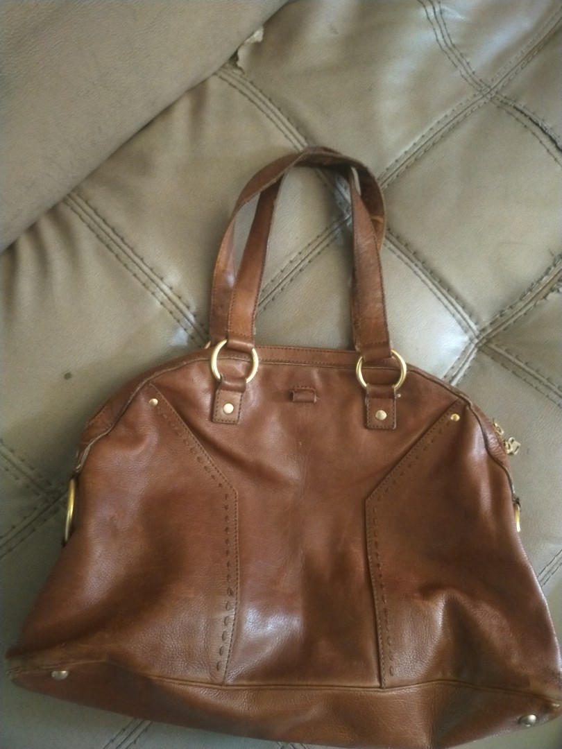 ysl yves saint Laurent muse vintage leather bag brown minus