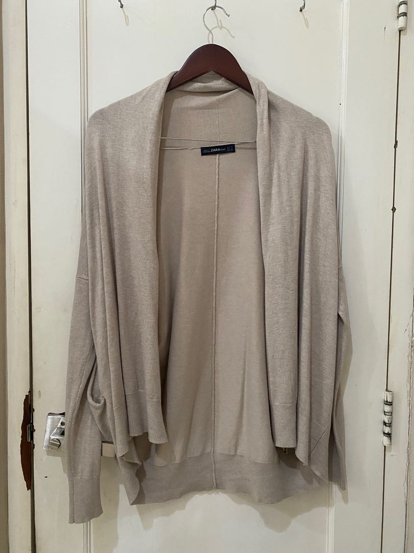 zara open front cardigan