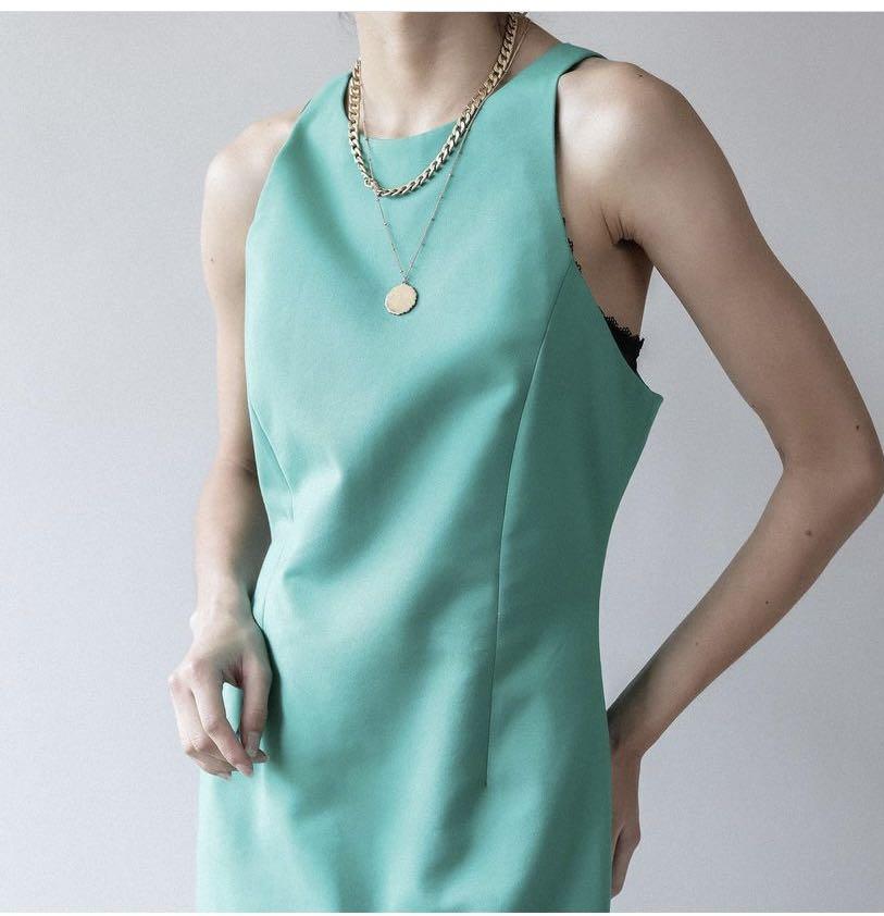 Zara green dress (Category: Dresses) located in Cainta. Submitted by cinefr_ (Listing ID 1170571916, Image 3). Description: Rfs: bought wrong size Best fits xs and s .