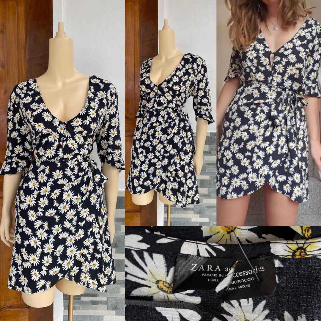 Zara Wrap Dress, Women's Fashion, Dresses & Sets, Dresses on Carousell