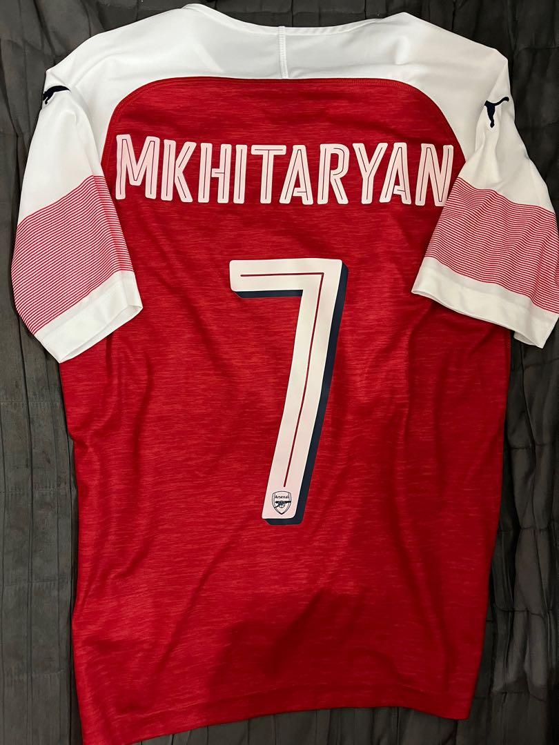 Arsenal 2019/20 Away Mkhitaryan #7 Jersey Name Set