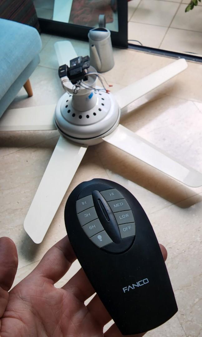 2 Integrated Fanco Ceiling Fan with Light and Remote Control, Furniture