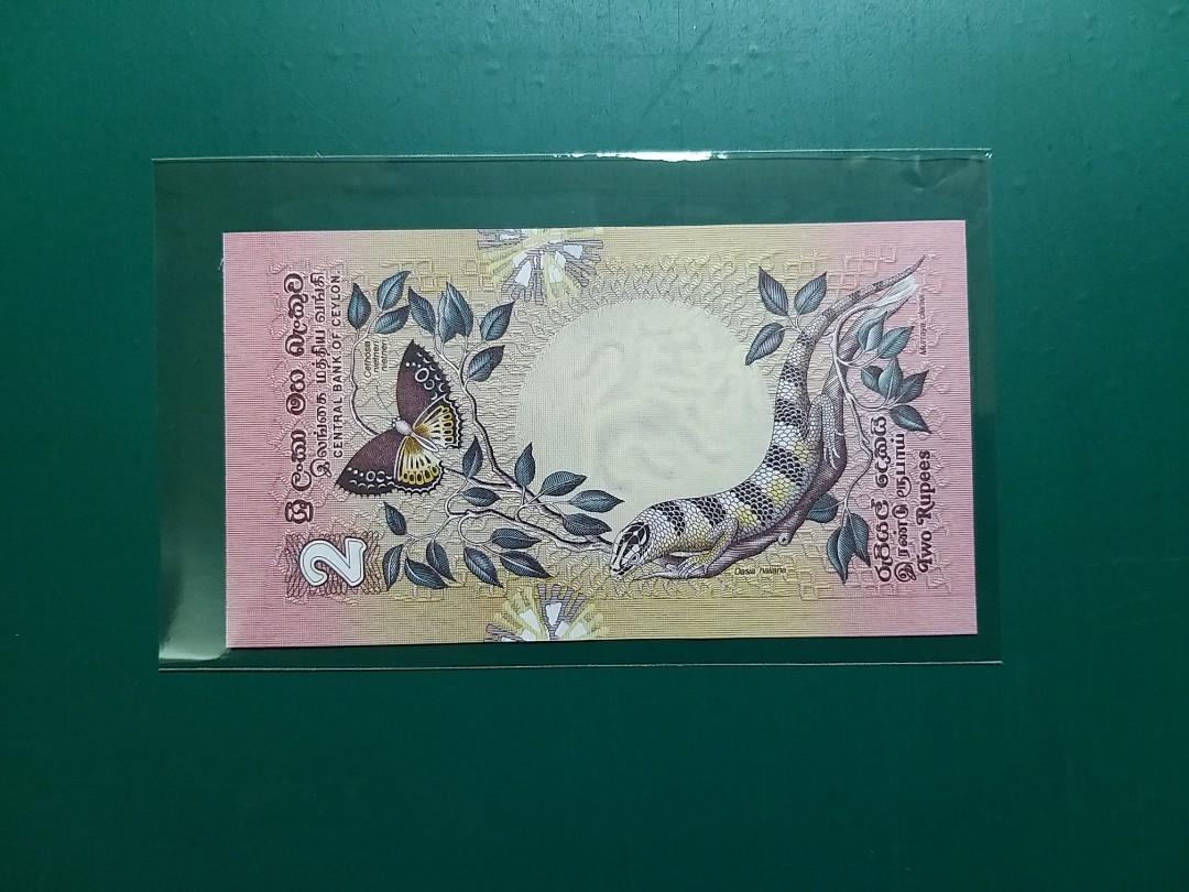 1979年{亞洲}斯里蘭卡2盧比A43版333356(原錫蘭2盧比)紙幣全新直版UNC級, 興趣及遊戲, 收藏品及紀念品, 錢幣- Carousell