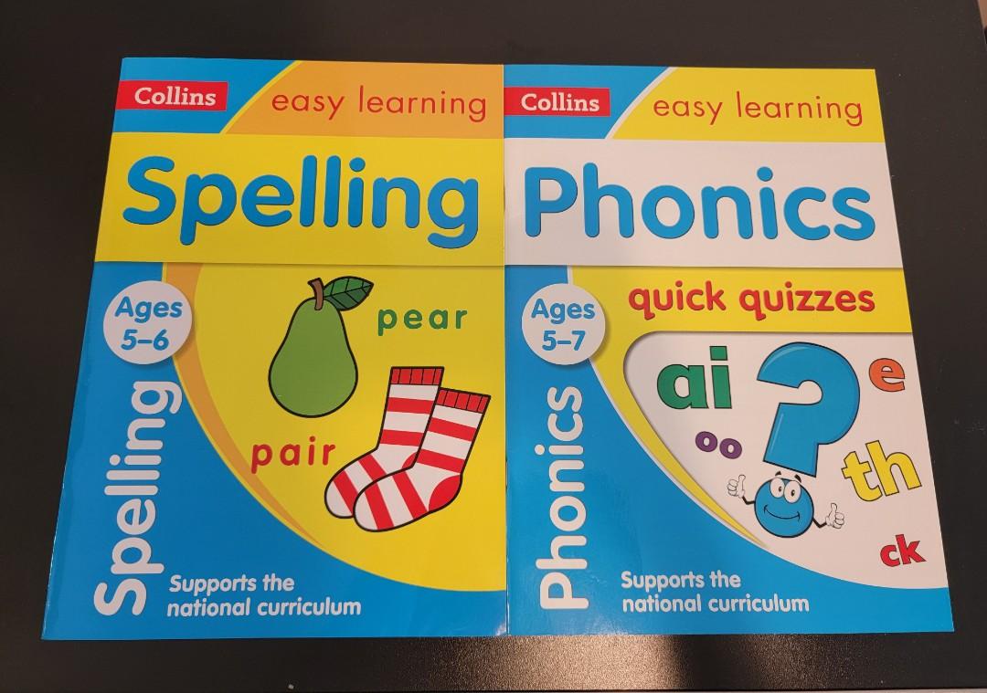 50 for both Spelling / Phonics exercise book, 興趣及遊戲, 書本 & 文具, 小朋友書