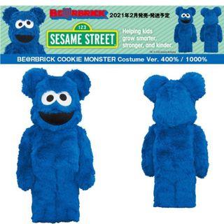 （內有實拍）庫柏力克熊 Be@rbrick 400% 藍餅乾 芝麻街 COOKIE MONSTER