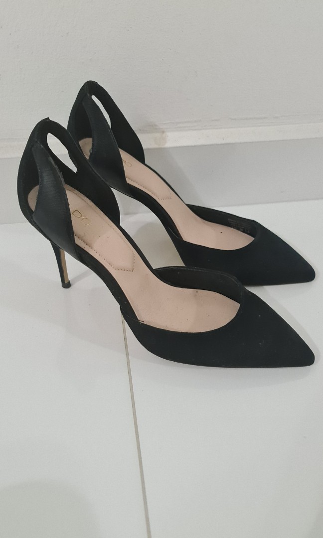 Aldo Black Suede Heels Women s Fashion Footwear Heels on Carousell