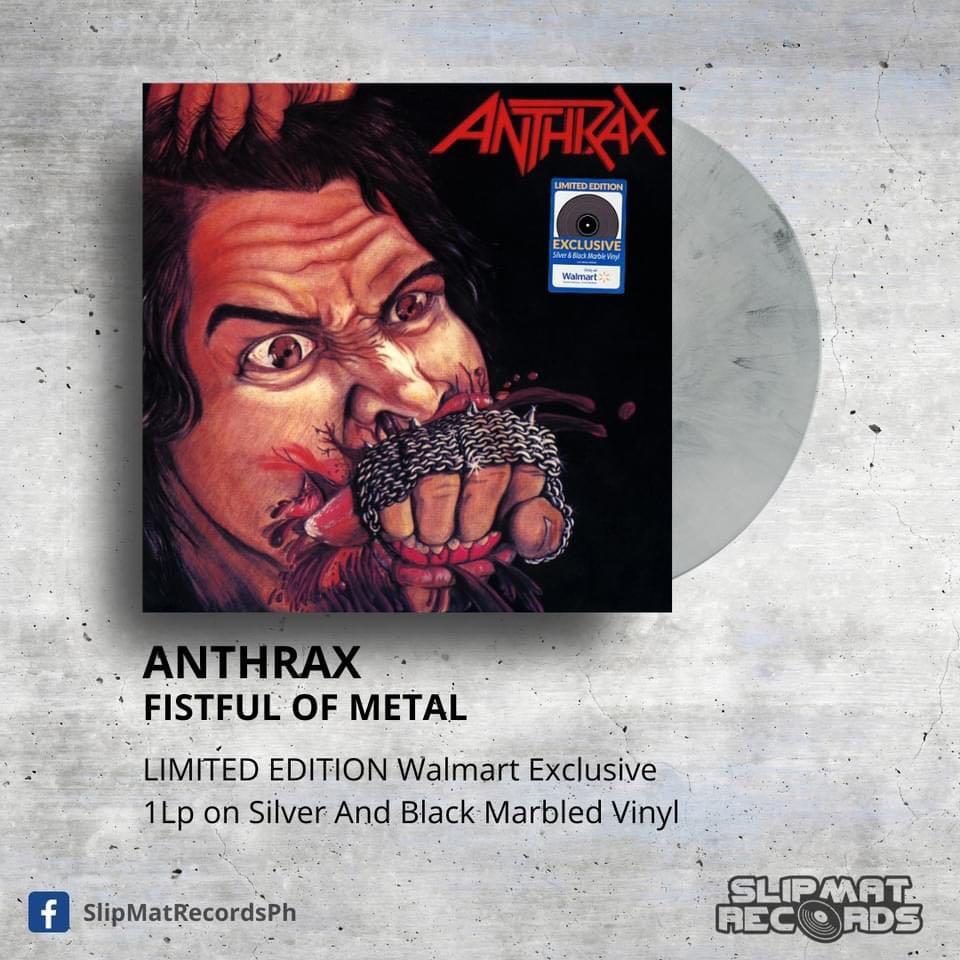 Anthrax - Fistful Metal [Limited Edition Walmart Exclusive on Silver Black Marbled Vinyl], Hobbies & Toys, Music & Media, Vinyls on Carousell