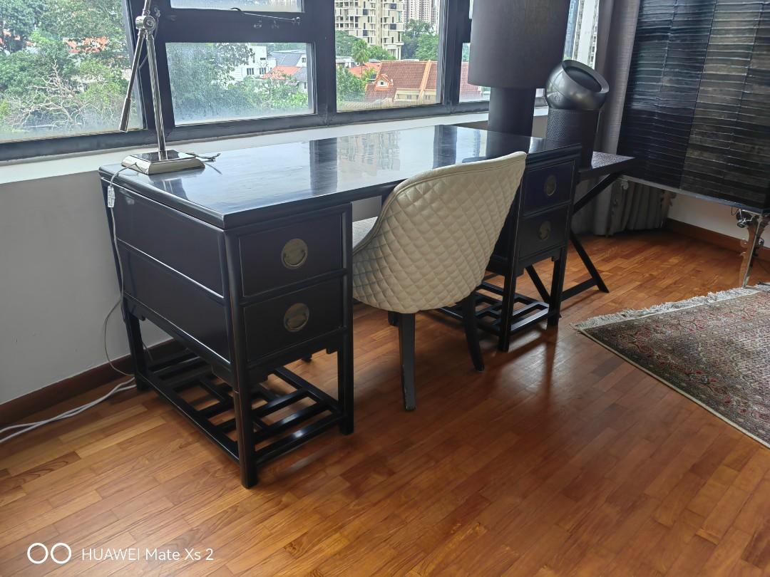 Antique Writing Table + Chair, Furniture & Home Living, Furniture