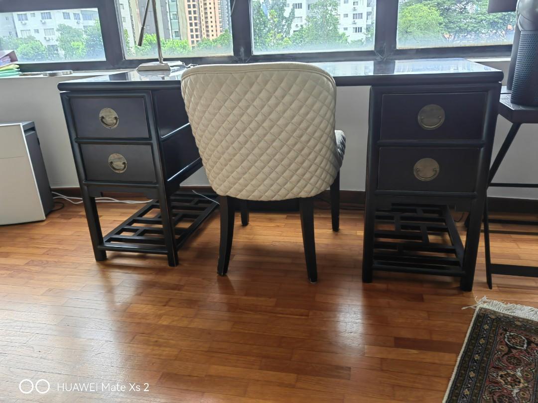 Antique Writing Table + Chair, Furniture & Home Living, Furniture