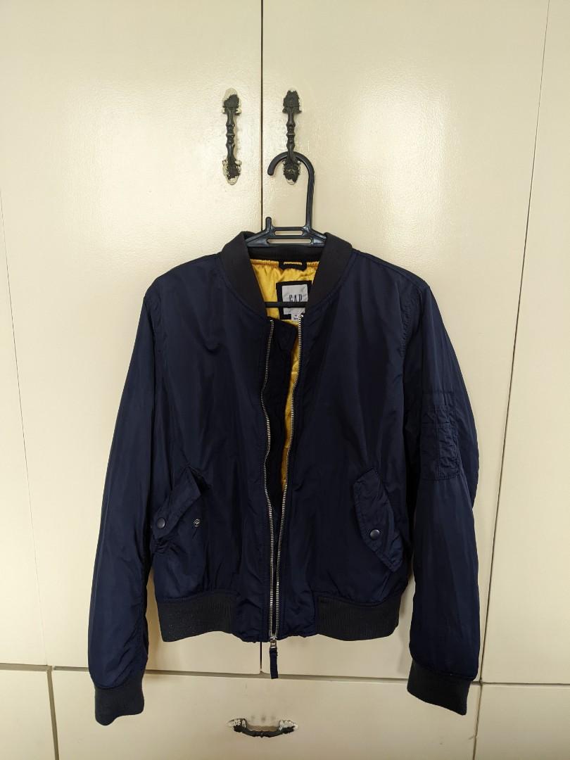 Authentic Gap Navy Blue Bomber Jacket Women s Fashion Coats