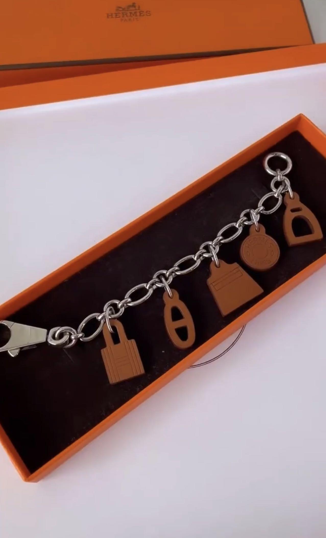 Bag charm Hermès Olga Silver from 100% authentic materials!