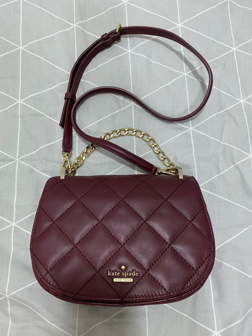 Authentic Kate Spade - Burgundy, Luxury, Bags & Wallets on Carousell