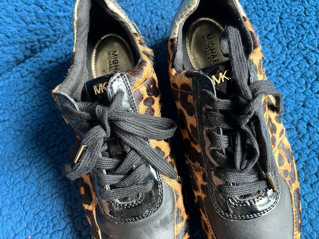 Authentic Michael Kors sneakers leopard leather size 38 Luxury