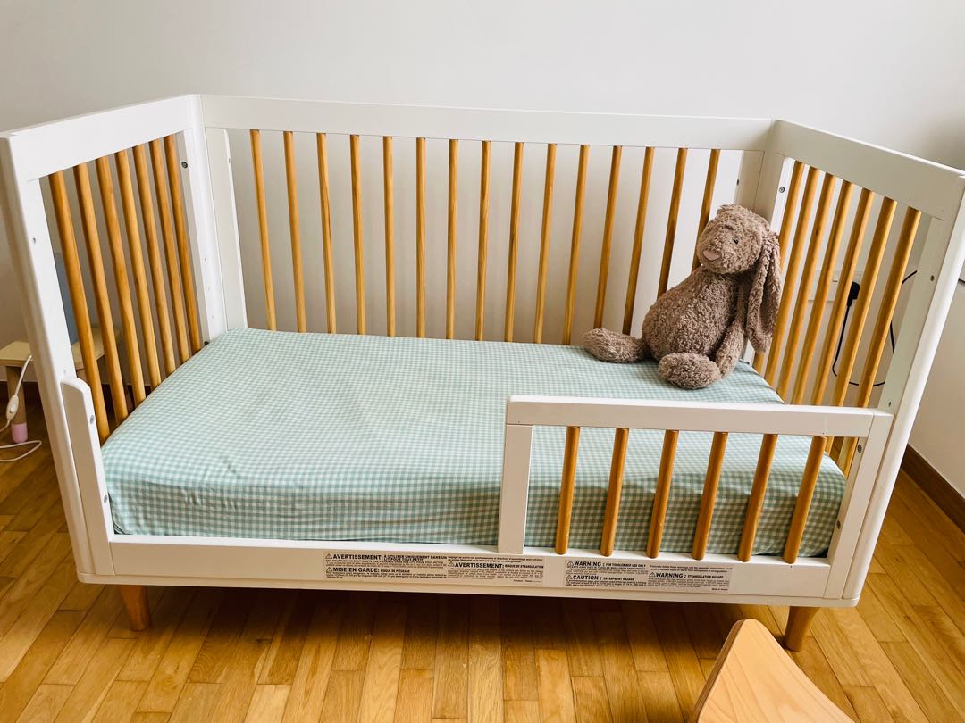 Babyletto cot Lolly 3in1 Convertible Crib (White/Natural), Babies