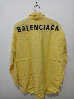 BALENCIAGA kemeja soft yellow bigsize