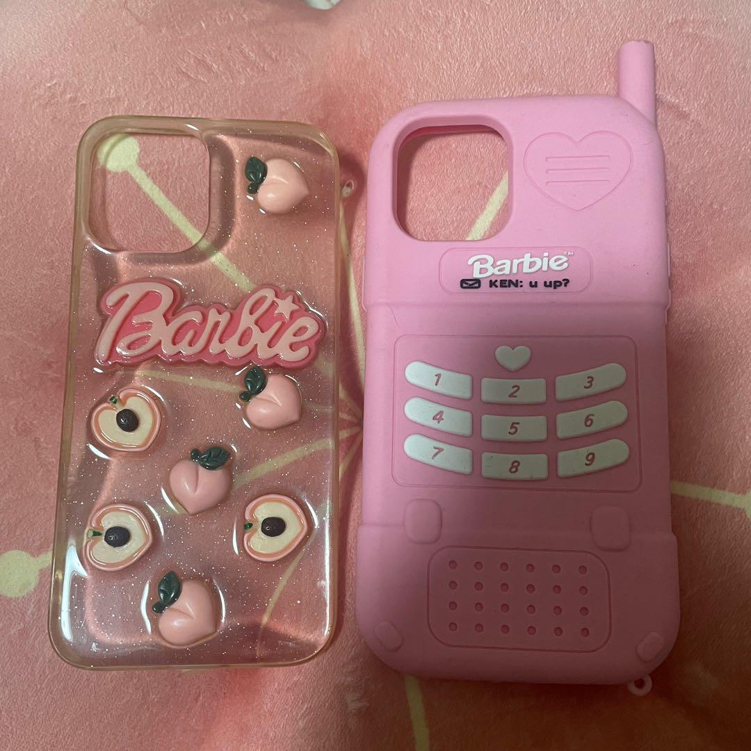 Barbie iphone 12 pro max case bundle (Category: Cases & Sleeves) located in Malabon City. Submitted by djstoree (Listing ID 1170838395, Image 2). Description: Right is brand new.