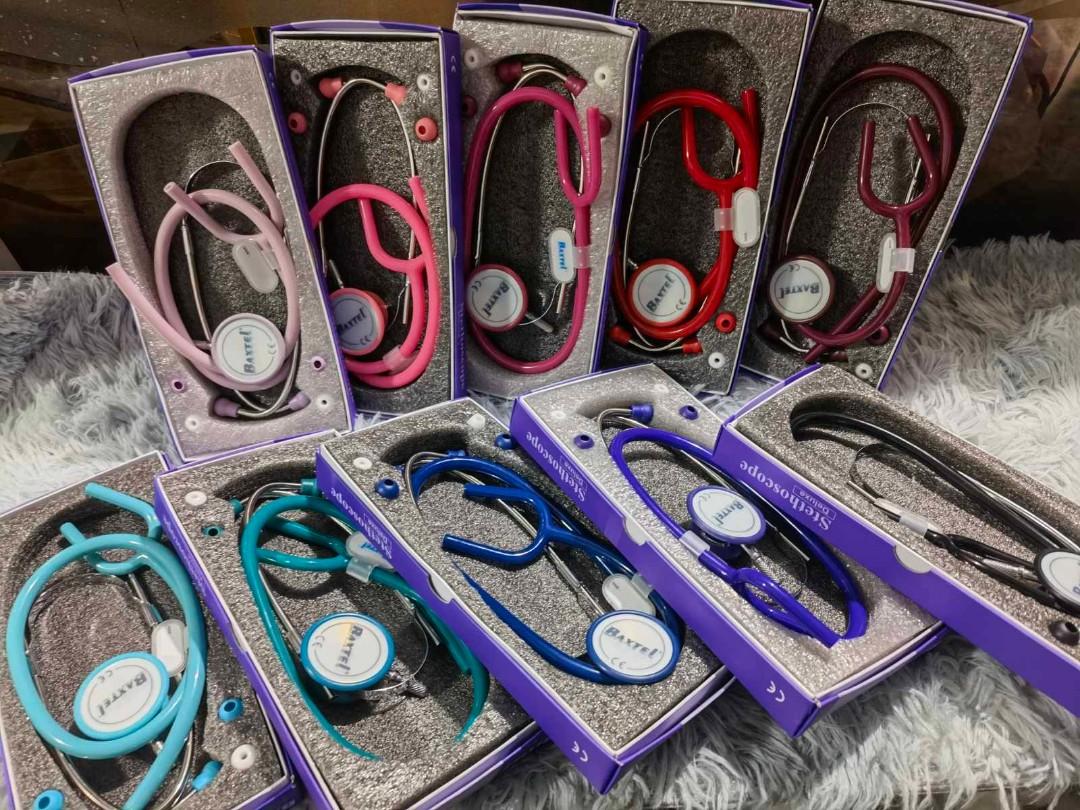 Baxtel Steth Deluxe Pedia (Category: Medical Supplies & Tools) located in Manila. Submitted by medcamp (Listing ID 1169914816, Image 1). Description: Baxtel Stethoscope De luxe Adult & Pedia assorted colors .