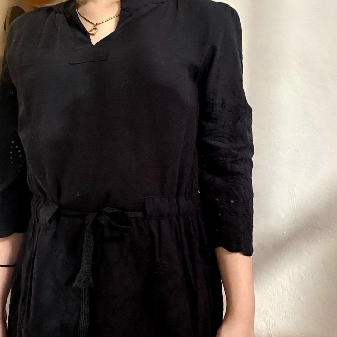 Black Long sleeve Mini Dress, Women's Fashion, Dresses & Sets, Dresses ...