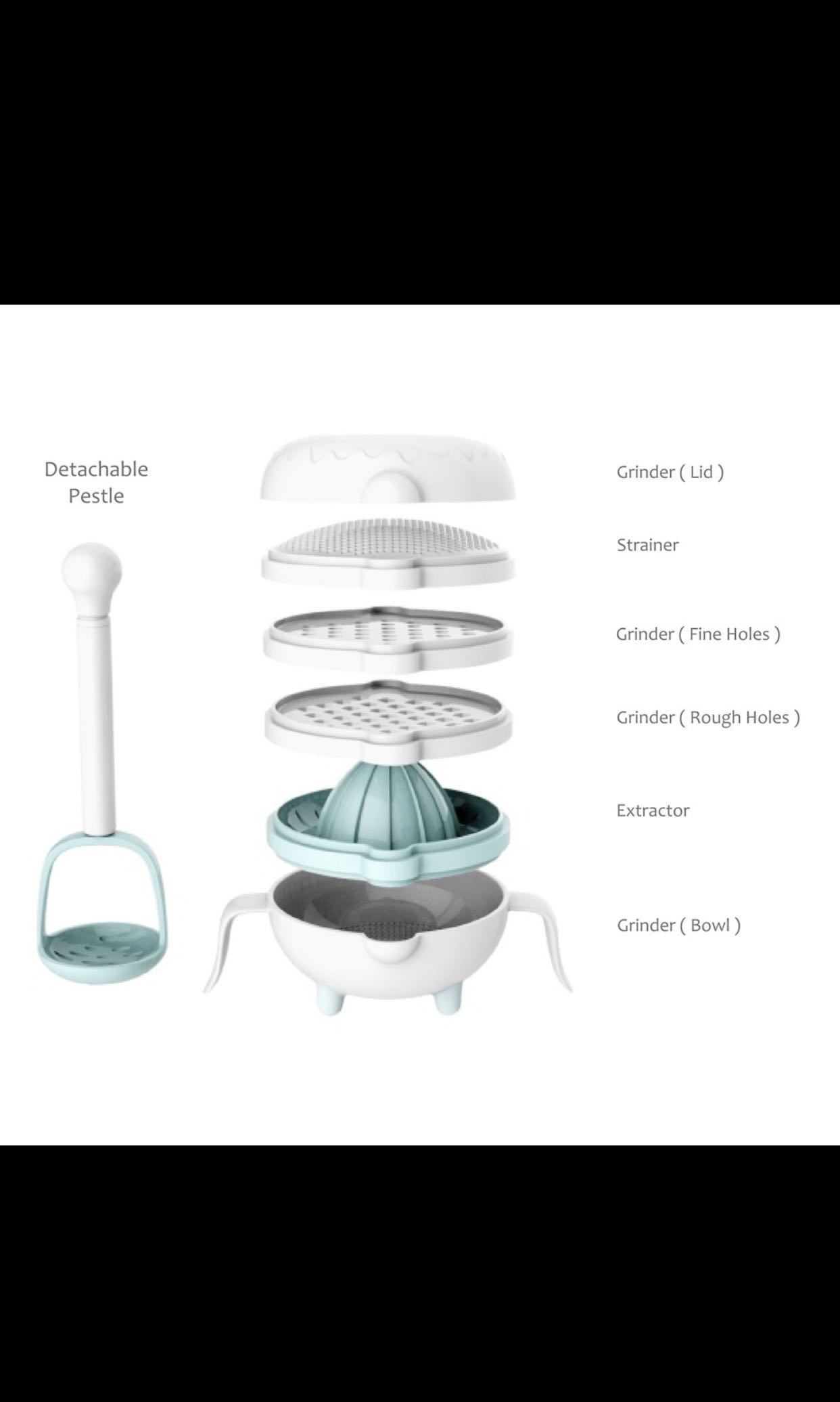 CONGARTENO Keramik Babynahrungsmühle Set - Japanisches Design Für Babybrei