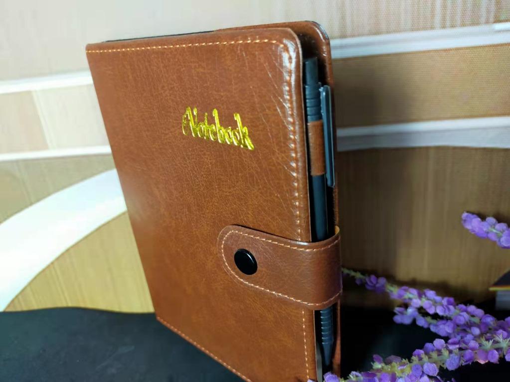 Brown Lined Notebook with FREE Pen Hardbound Leather Snap button Lock ...