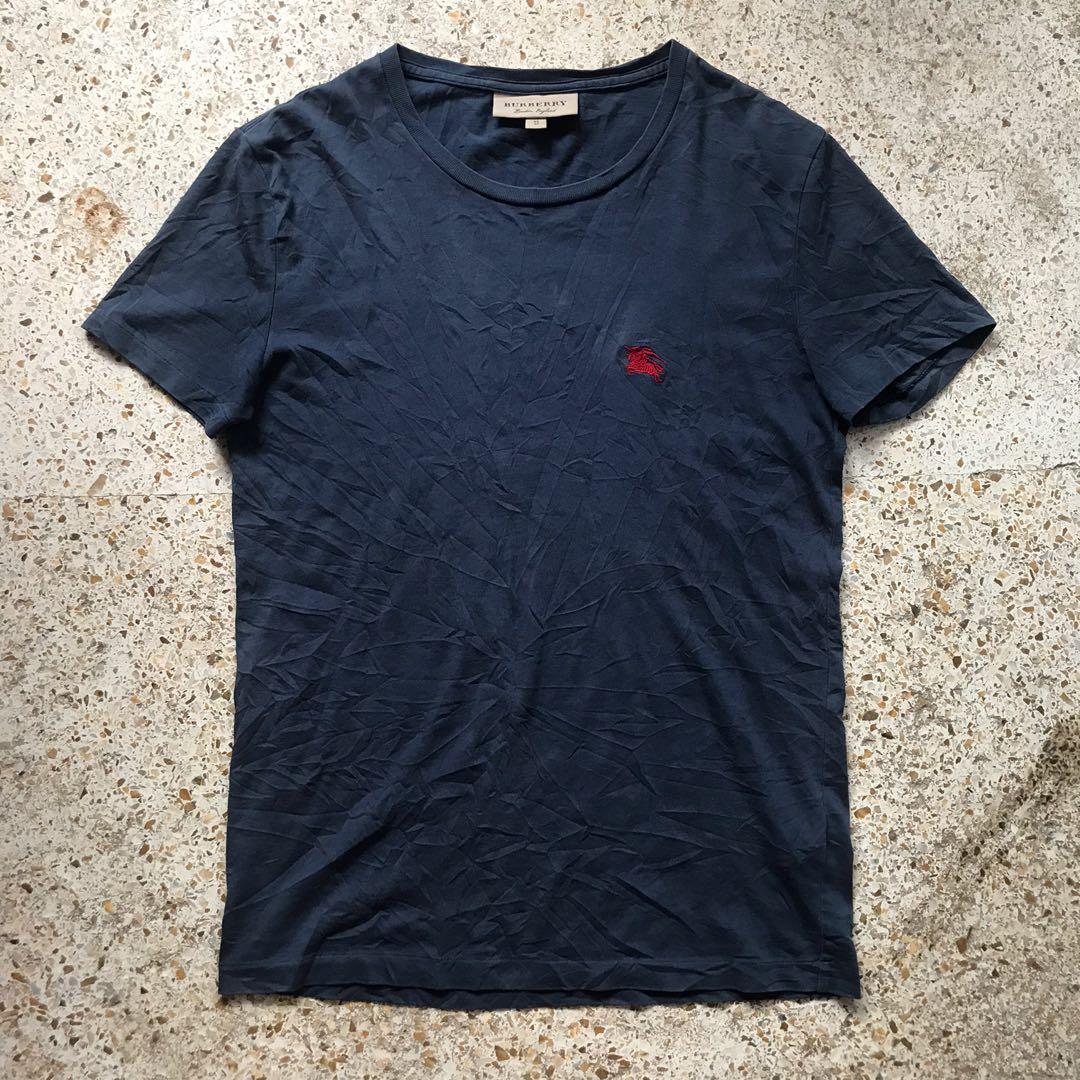 Burberry Cotton Navy Tunworth T Shirt Men s Fashion Tops Sets