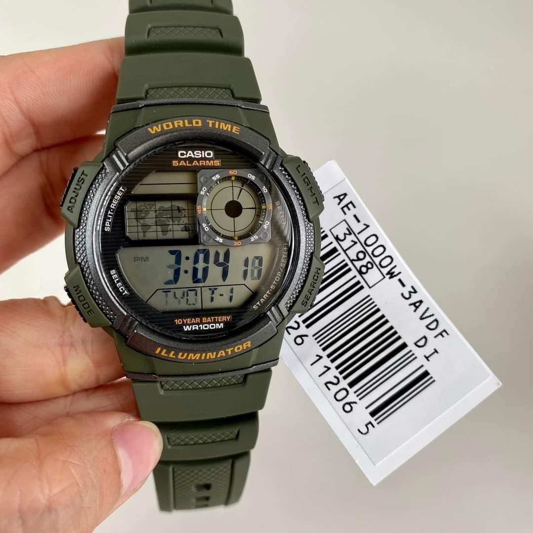 Casio Men's World Time Watch - Green (AE1000W-3AVCF)