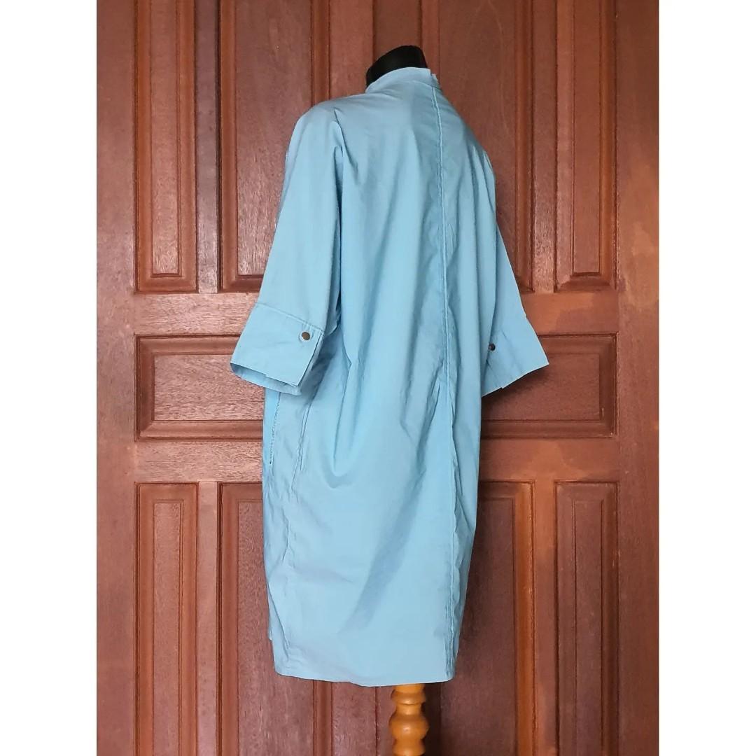 CASUAL BLUE DRESS, Fesyen Wanita 