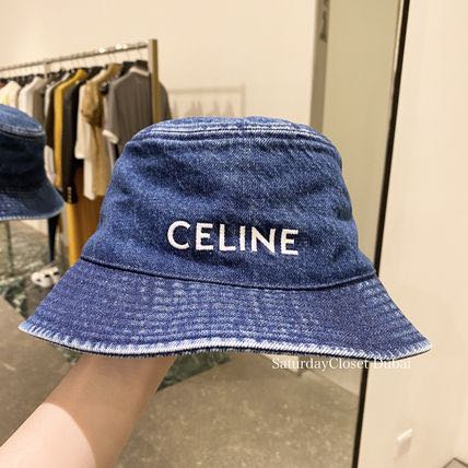 Celine denim bucket hat, Luxury, Apparel on Carousell
