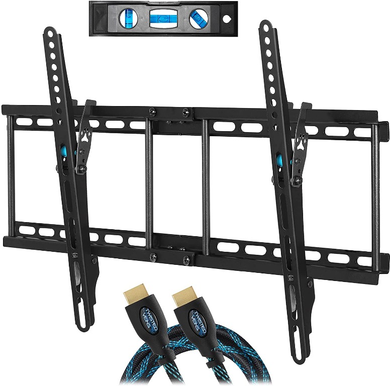 6Inch 3-Axis Magnetic Bubble Level includes a Tilt TV Bracket a 10ft Twisted Veins HDMI Cable Cheetah APTMM2B TV Wall Mount for 20-80Inch TVs,VESA 600 and 165lbs and fits 23.6Inch And 15.7Inch 