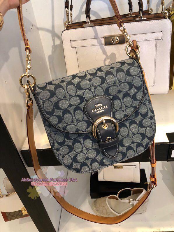 Coach Kleo Shoulder Bag 23 In Signature Chambray, Women's Fashion, Bags