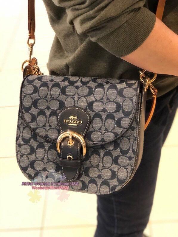 Coach Kleo Shoulder Bag 23 In Signature Chambray, Women's Fashion, Bags