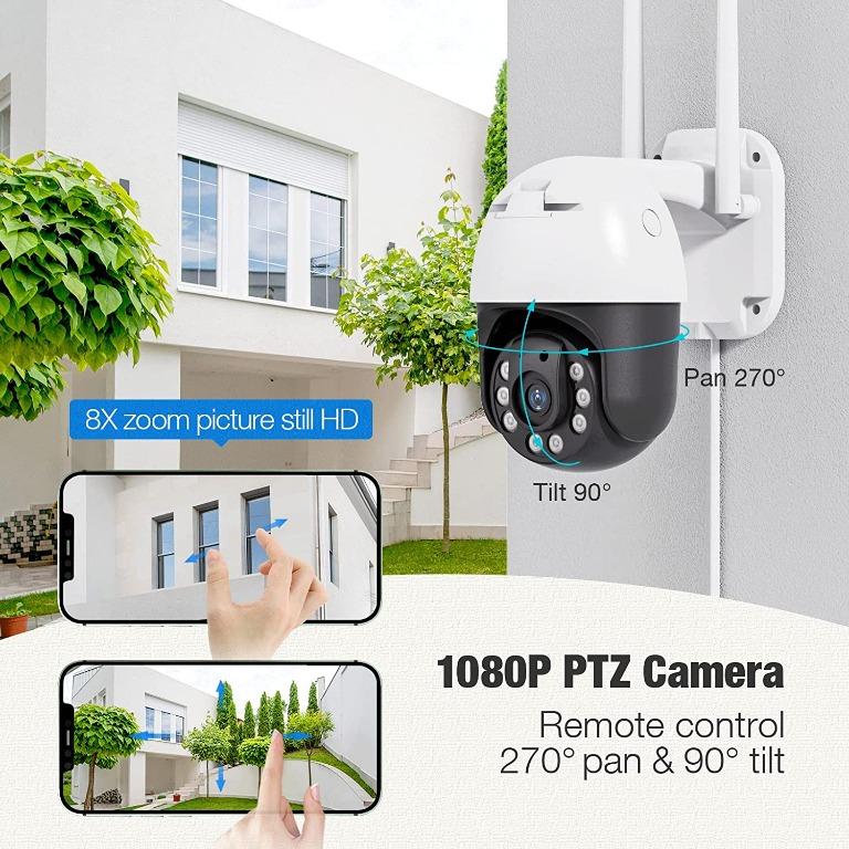 CONICO Security Camera Outdoor, 1080P Wifi IP CCTV Camera Home Security ...