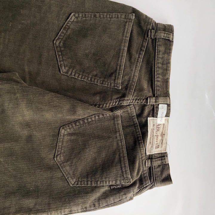 Highwaist Corduroy Pants, Fesyen Wanita 