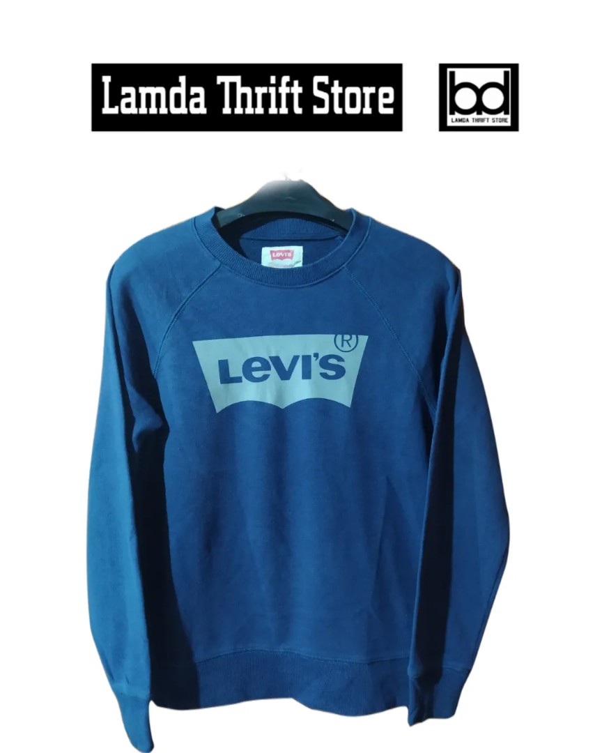 Crewneck levis, Fesyen Pria, Pakaian 
