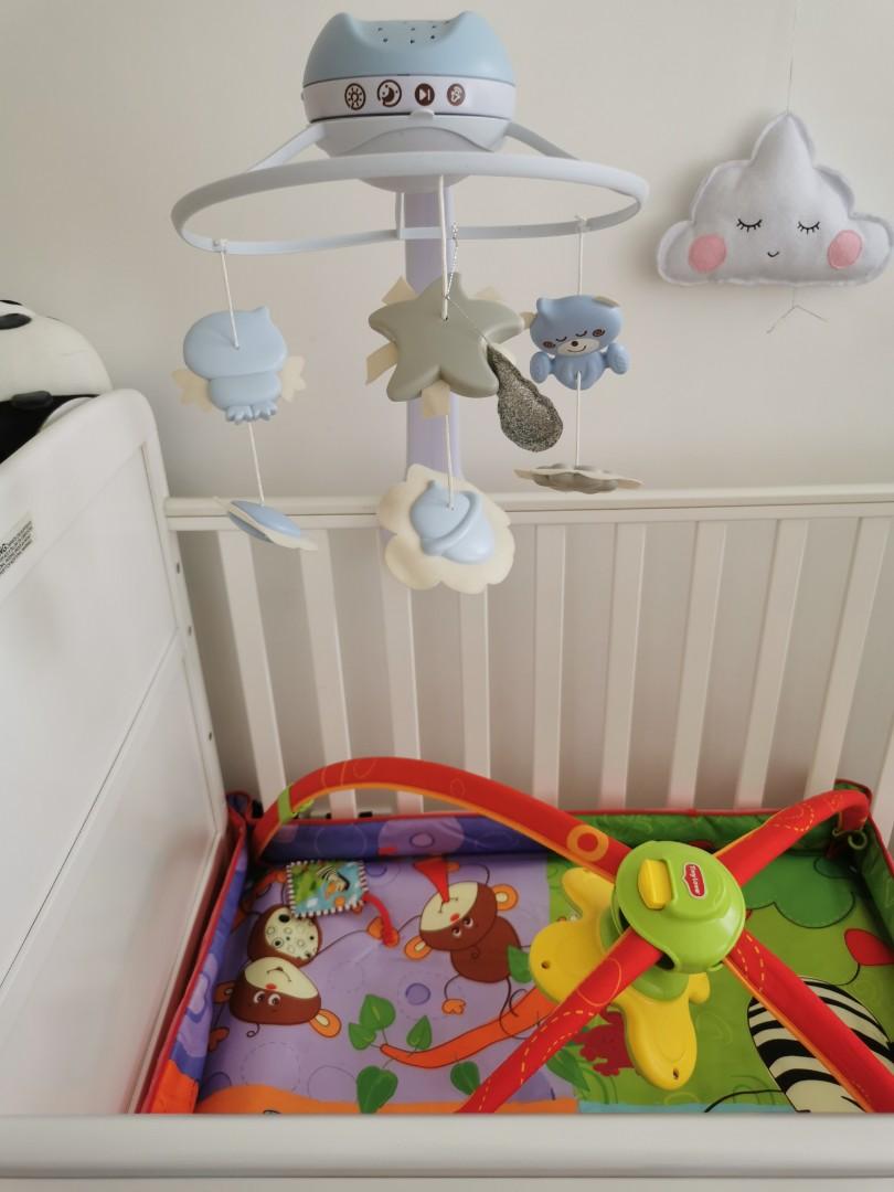 6n1 Dwelling Wooden Crib w infantino projector Babies Kids Baby Nursery Kids Furniture Cots Cribs on Carousell