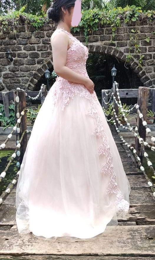 Elegant Pink Debut Gown, Women's Fashion, Dresses & Sets, Evening dresses & gowns on Carousell