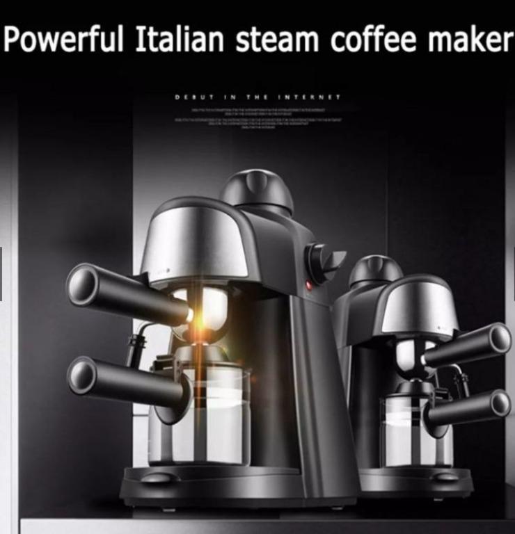 Espresso Coffee Machine Home Use with Milk Steam Froth, TV & Home
