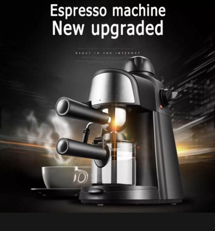 Espresso Coffee Machine Home Use with Milk Steam Froth, TV & Home