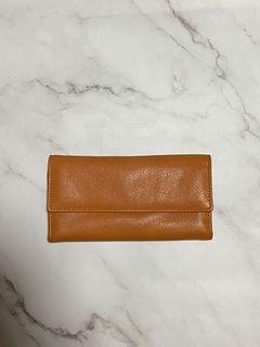 Fino Leatherware Long Wallet (Orange)