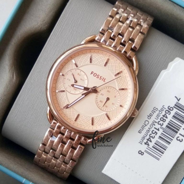 Fossil ES3713 ES 3713 Taylor Multifunction Rose Tone Original Garansi 1th Free Box Jam Tangan Wanita Original