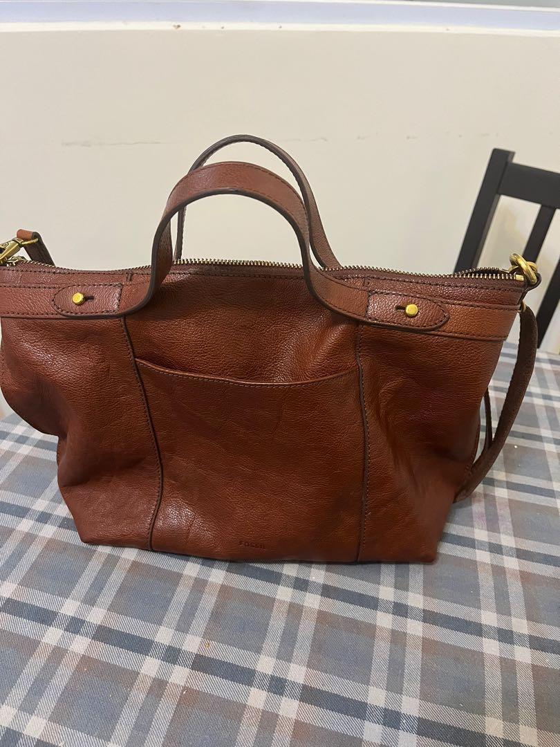 Fossil Sadie Satchel Brandy Women s Fashion Bags Wallets Shoulder Bags on Carousell