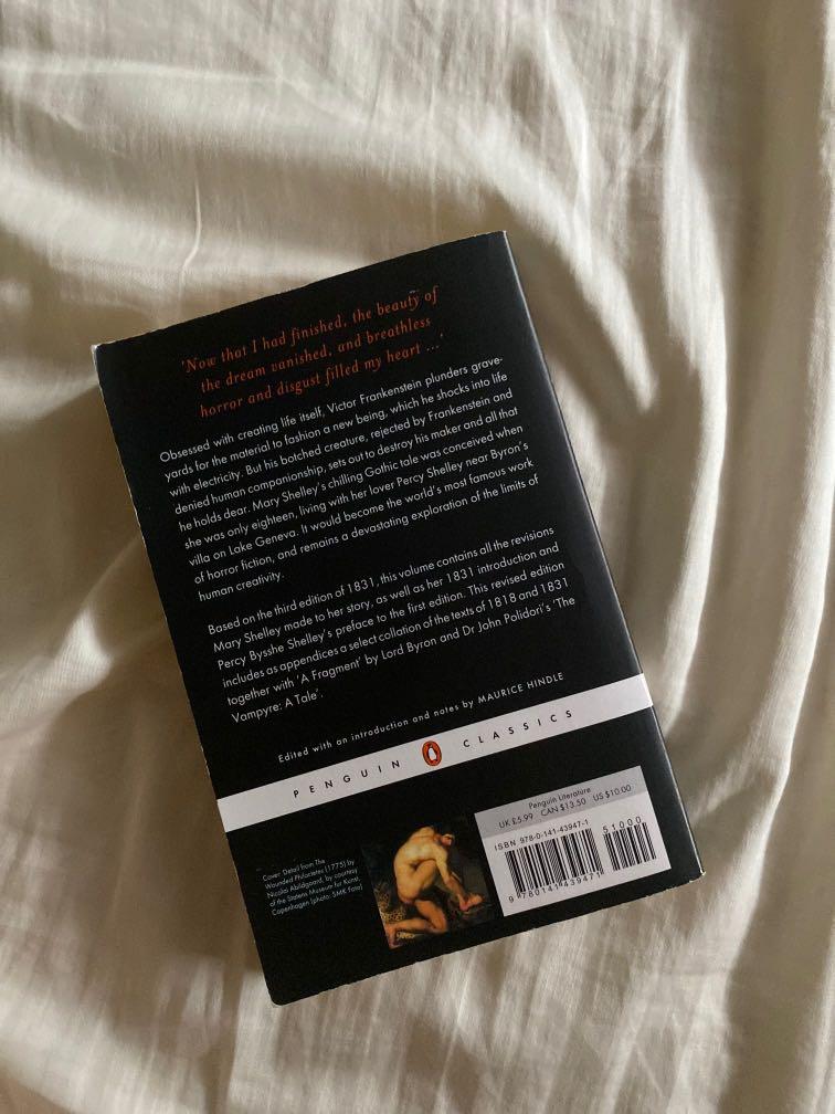 FRANKENSTEIN PENGUIN CLASSICS visual data 8