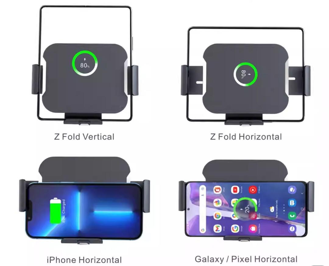 Galaxy Z Fold 4 / Z fold 3 AutoClamping Wireless 15Watts Car Mount
