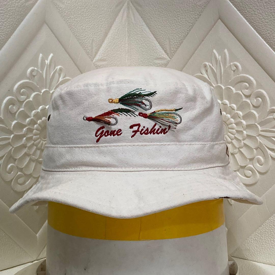 Gone Fishin Bucket Hat Topi pancing fishing cap hat, Men's Fashion, Watches  & Accessories, Cap & Hats on Carousell