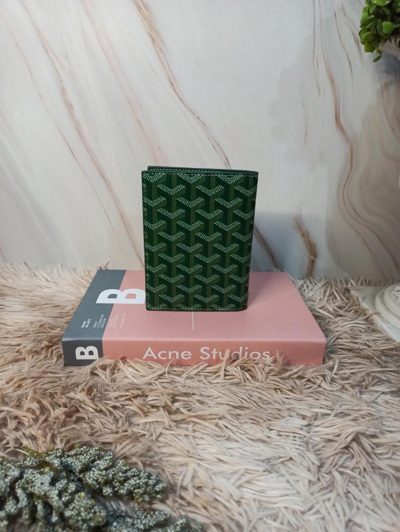 Goyard Passport Holder Cover Green Herringbone