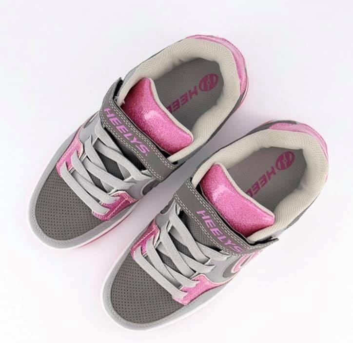 Heelys PLUS X2 Girls Boys Heelys Trainers Roller Skate Shoes UK size 